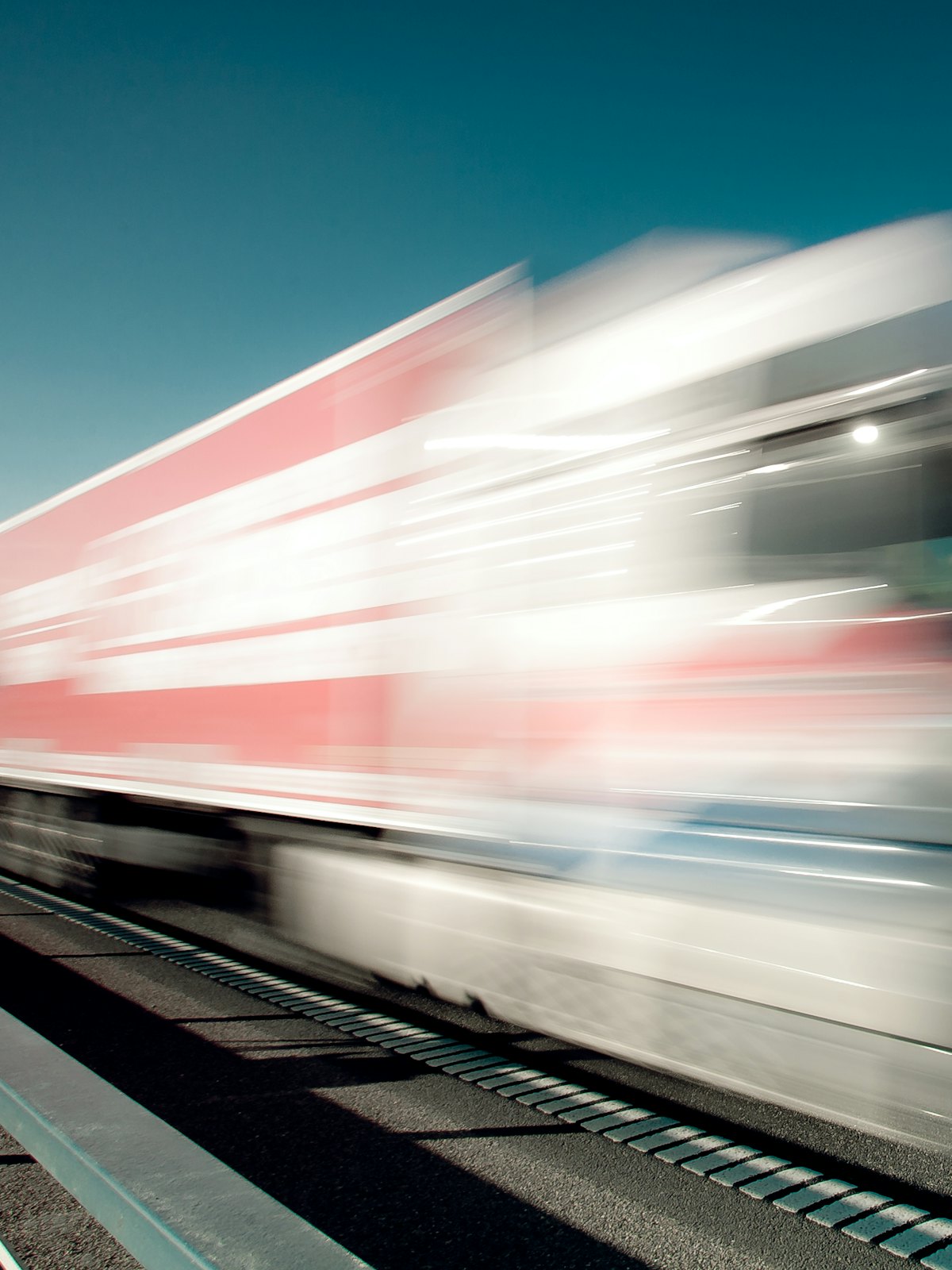 A freight train moving at speed